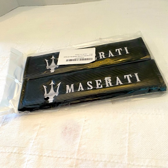 Maserati seatbelt covers. Sealed in package - Picture 1 of 5